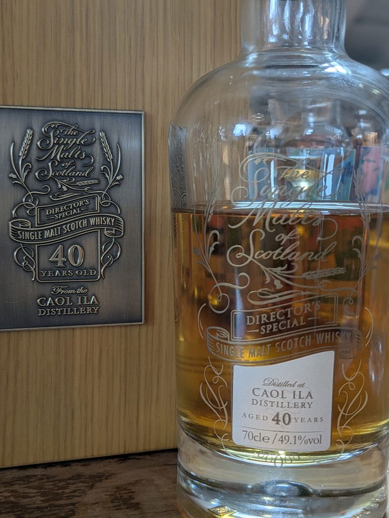 Whisky Caol Ila 40 Y.O. durante l'evento esclusivo di Velier con Sukhinder Singh