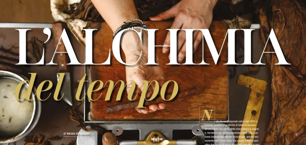 Articolo L'Alchimia del Tempo sul sigaro Toscano di Nicola Di Nunzio pubblicato su Clockers WatchStyle Magazine